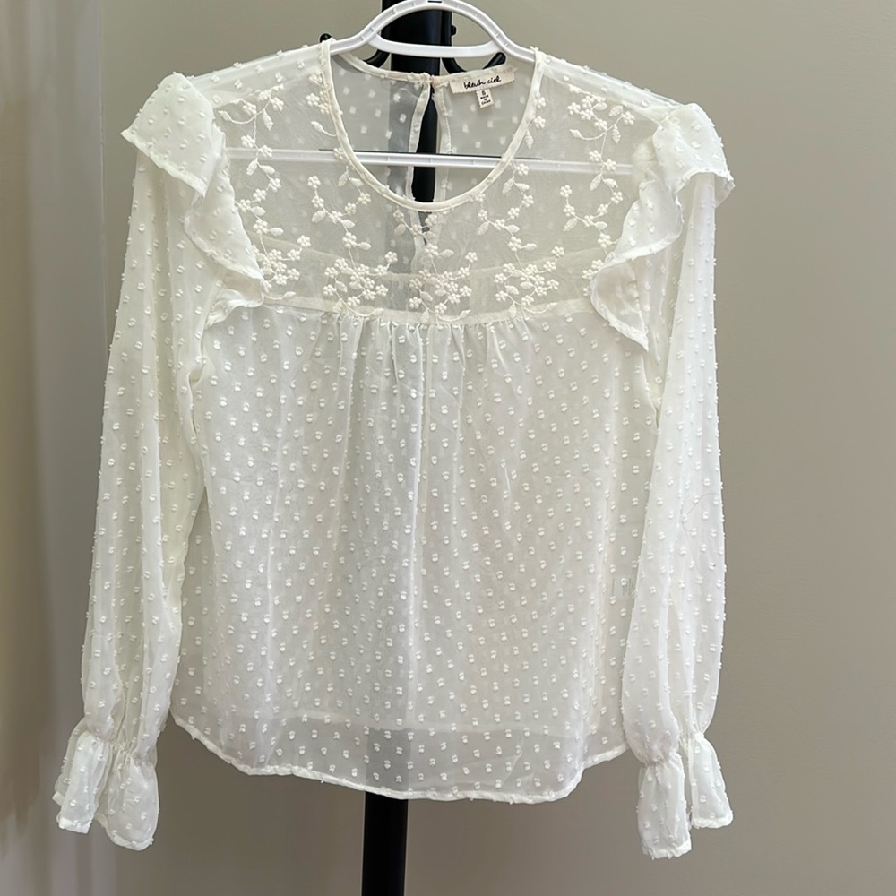 Bleuh Ciel cream blouse